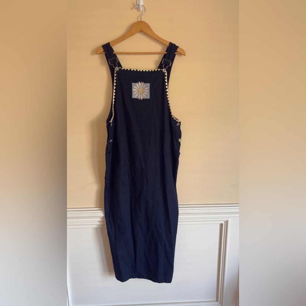 Christopher & Banks embroidered overall‎ maxi dress from the 1990s Sz XL